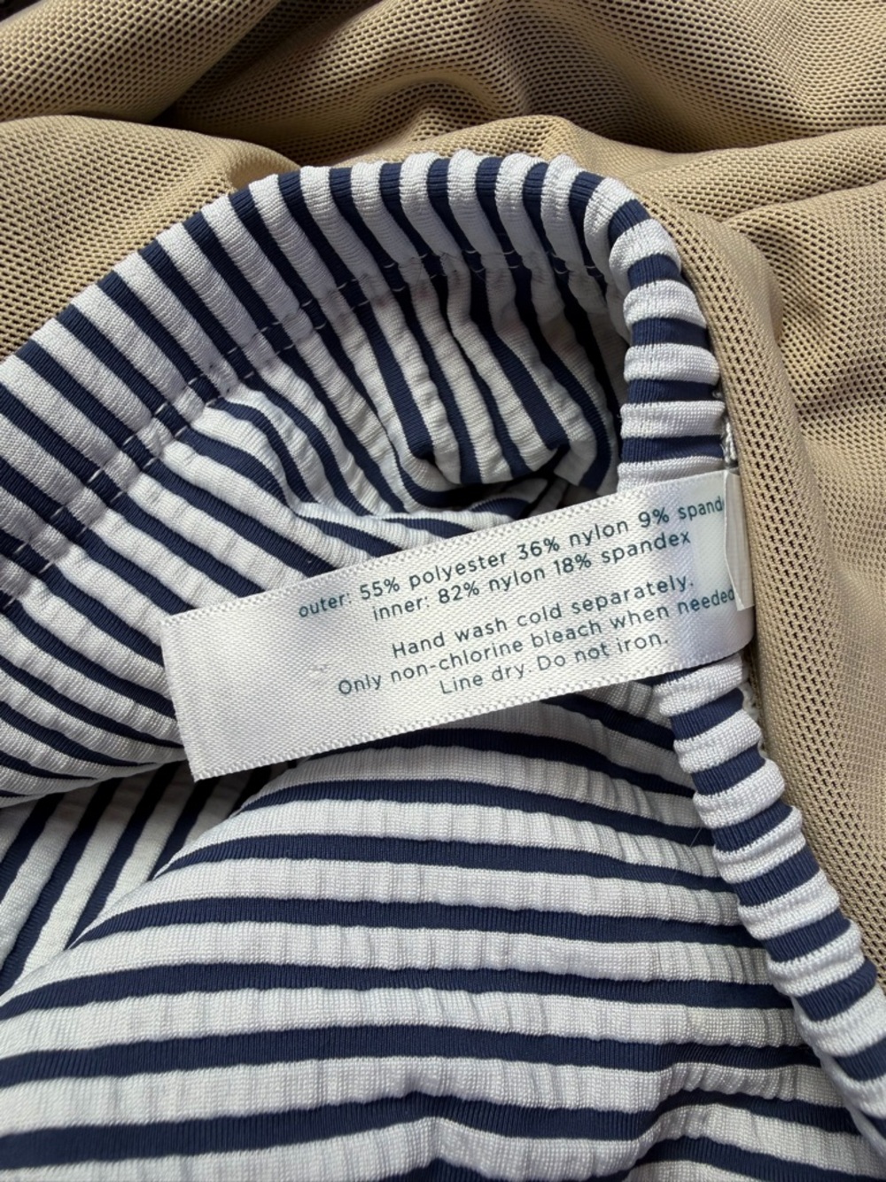 Swim by Cacique Striped Navy & White Two-Piece Skirt Set - Picture 10 of 14